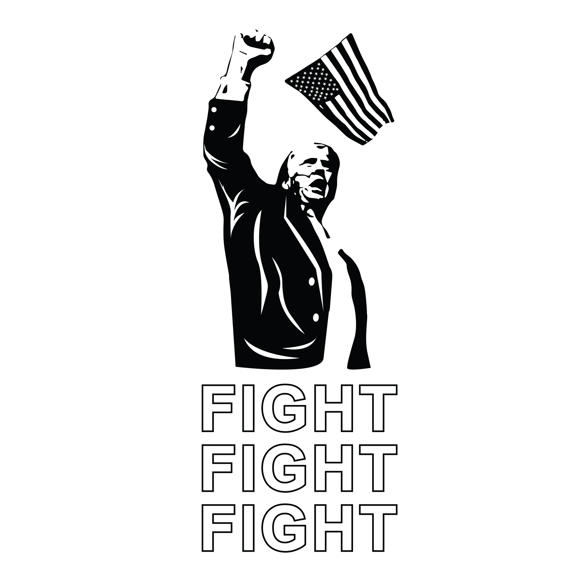 Trump Fight 2024 - Black Stamp hover